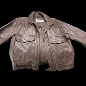 Wilson Brown Leather Bomber Jacket